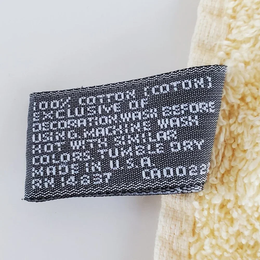 Vintage Fringed Guest Towels Yellow & Pink Sears Cannon Mills 10.25